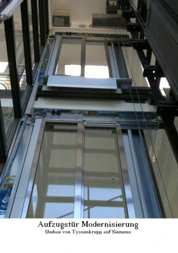 Aufzugtür Umbau von TyssenKrupp auf Siemens